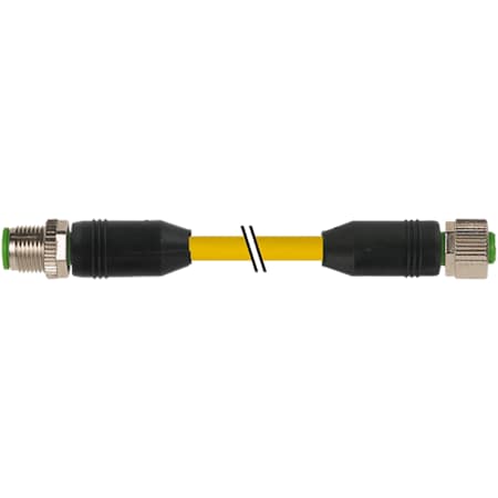 Murrelektronik M12 male 0 Degree / M12 male 90 Degree shielded Ethernet, TPE 2x2x22AWG SF/UTP CAT 7700-40021-1500060